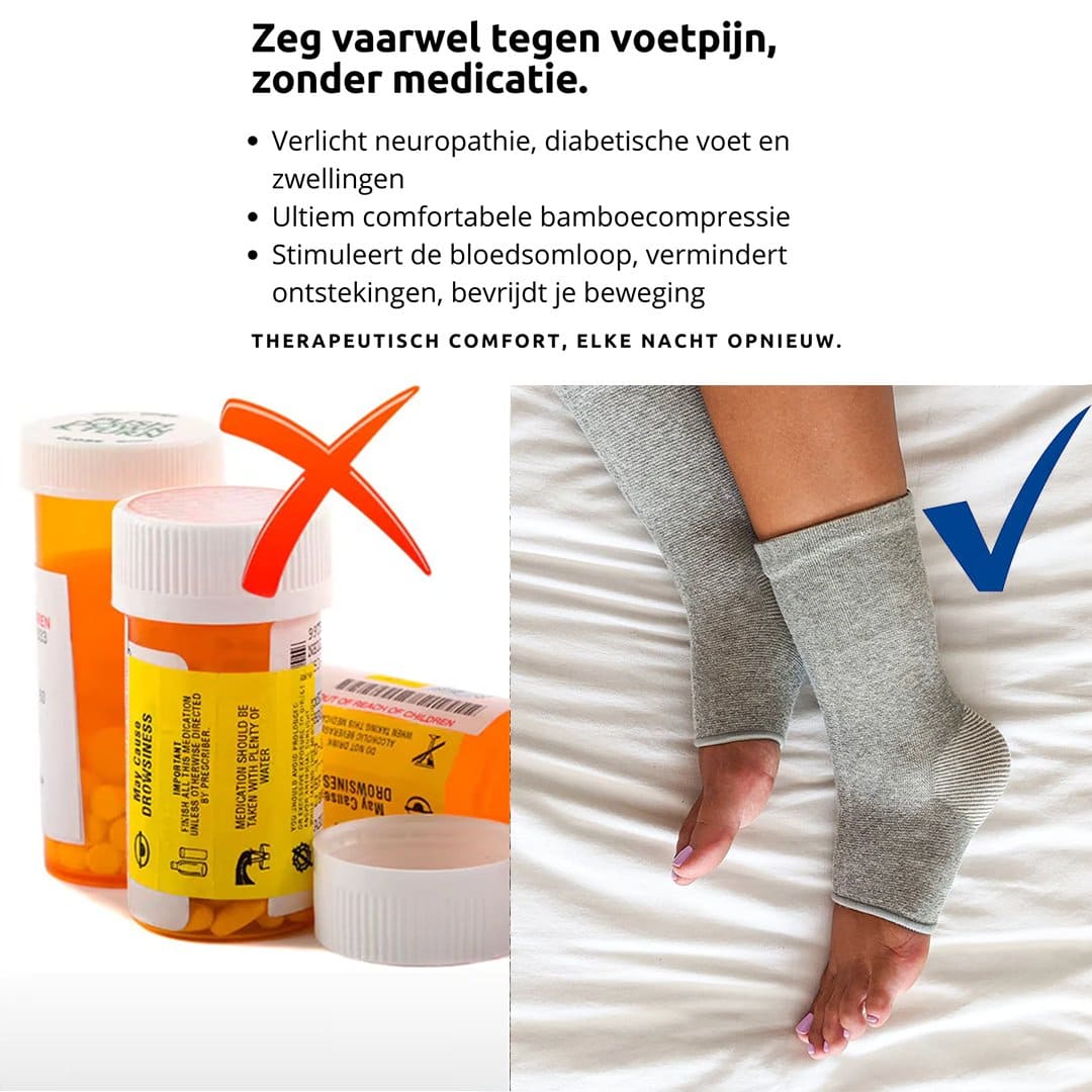 Premium bamboe voetmouwen tegen vermoeidheid