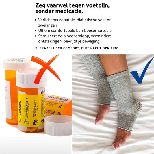 Premium bamboe voetmouwen tegen vermoeidheid