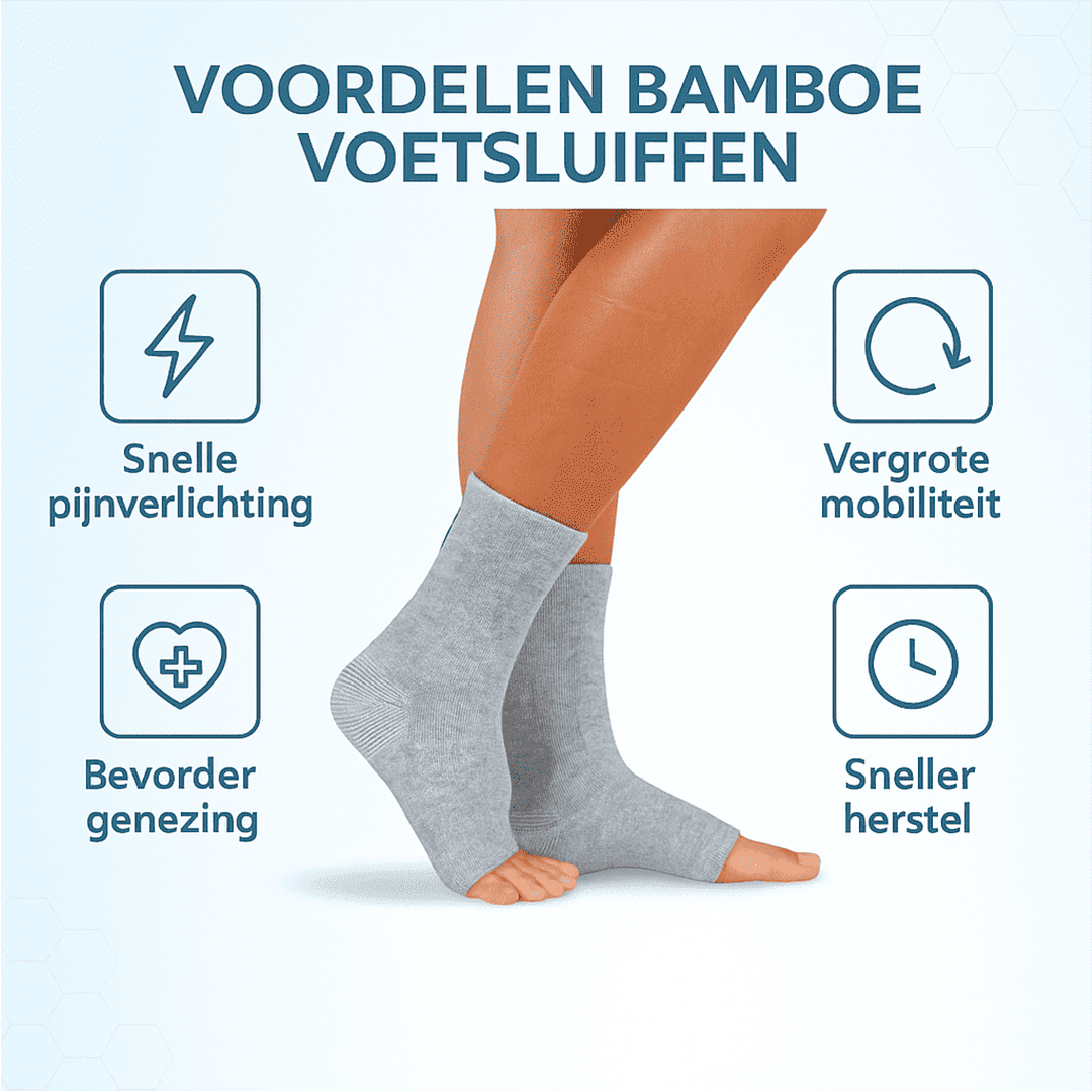 Premium bamboe voetmouwen tegen vermoeidheid